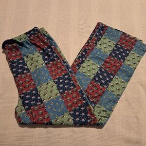 Vineyard Vines girls holiday patch size S elastic waisted pajama pants